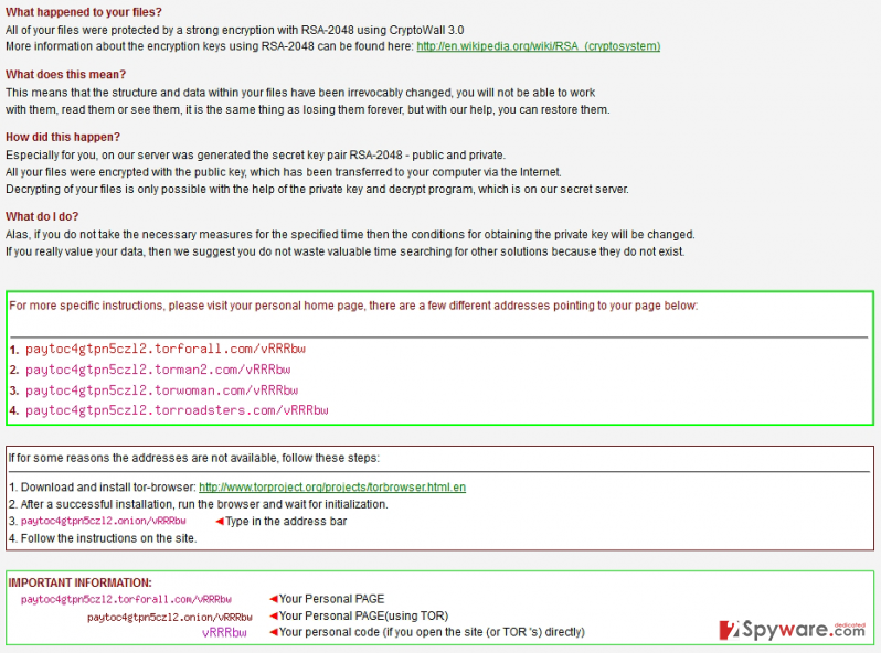 the example of HELP_DECRYPT virus alert