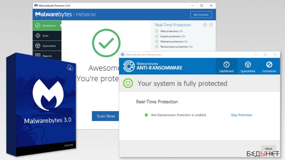 Screenshot of Malwarebytes Premium