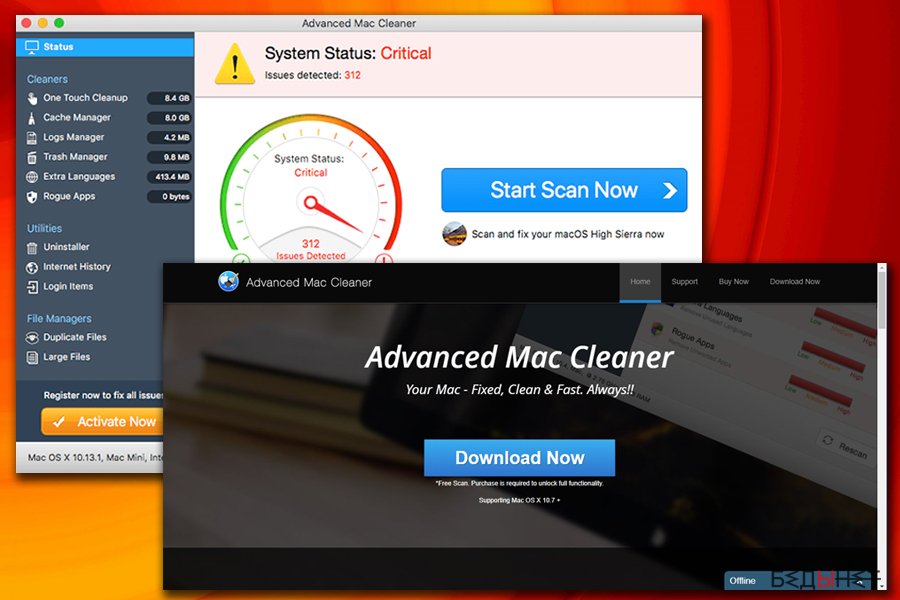 Advanced Mac Cleaner virus