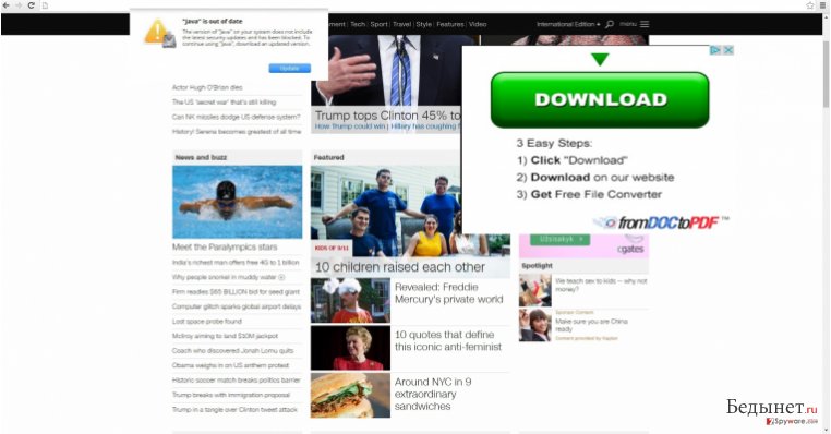 The illustration of Window Common Manager ads